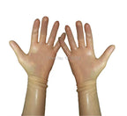 Latex Gloves Transparent Rubber Short LATEX gloves Size M cosplay gloves