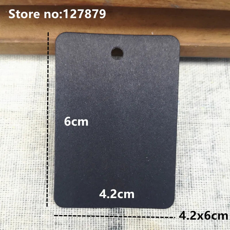 100PCS Multi Sizes Kraft Paper Labels DIY Crafts Packaging Blank Hang Tag Gift Wedding/Birthday Party Candy Boxes Price Tags