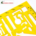 plastic Chemical Templates Physical Chemistry Instruments drawing design ruler for students Flexible JSH4354