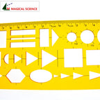 plastic Network Technology Template drawing design ruler for students Flexible Web graphic design tools JSH4374