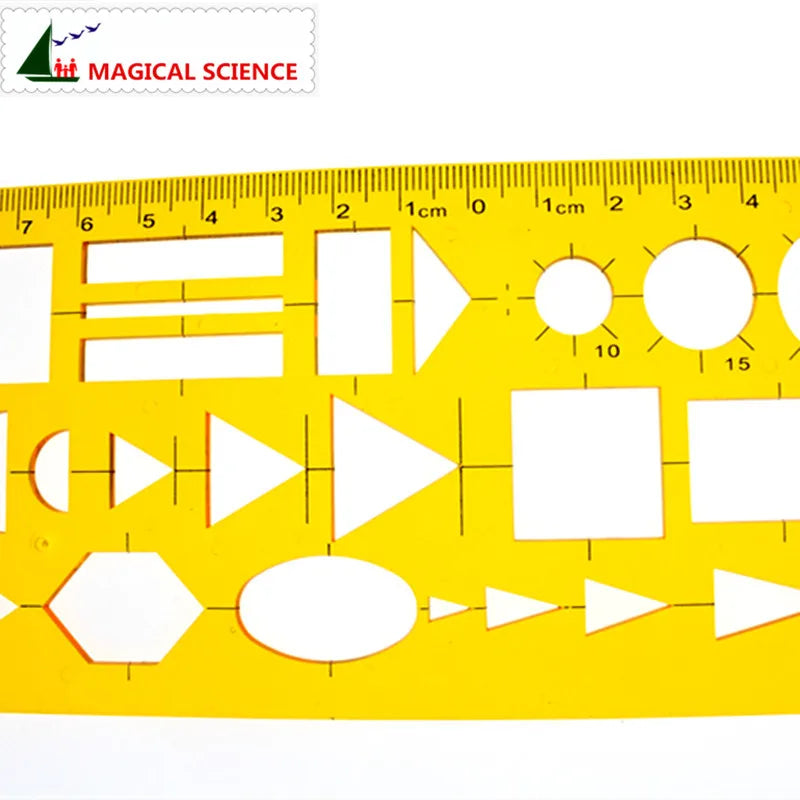 plastic Network Technology Template drawing design ruler for students Flexible Web graphic design tools JSH4374