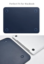 Newest Laptop Sleeve for MacBook Air 15.3 2026 Air 13.6 M5 M4 PU Leather Laptop Carry Sleeve for MacBook Pro 14 M5 Laptop Bags