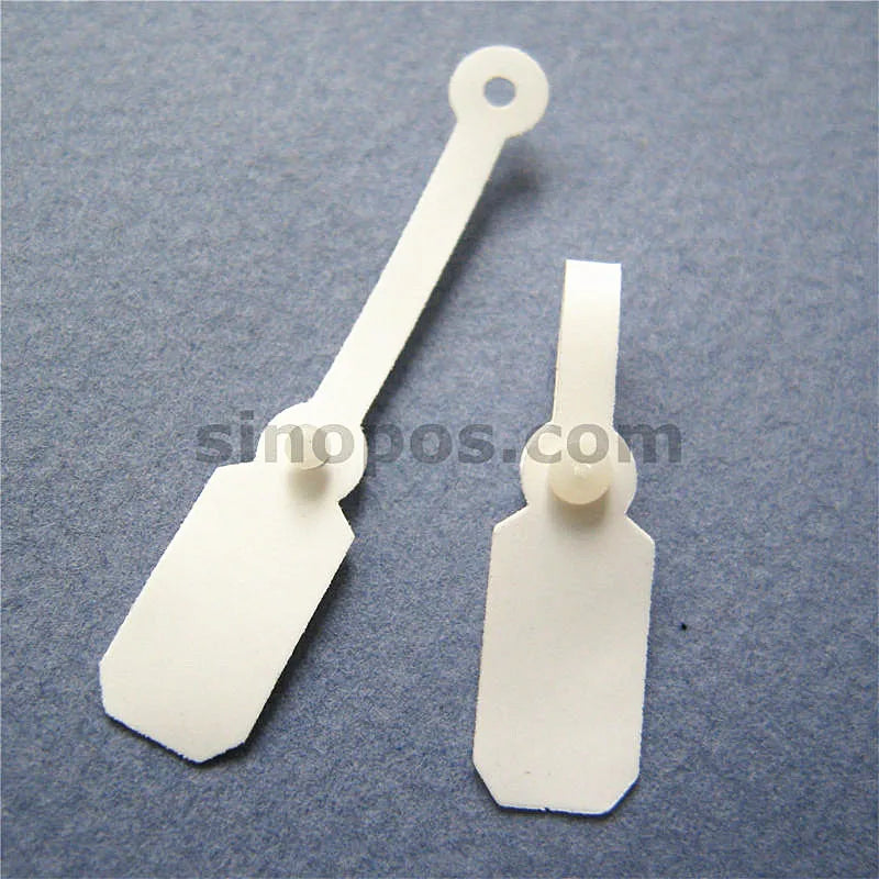 Jewelry Price Tag White PVC Snap Lock, gift packaging label plastic DIY vinyl button fastener bracelet earrings handy ring tags