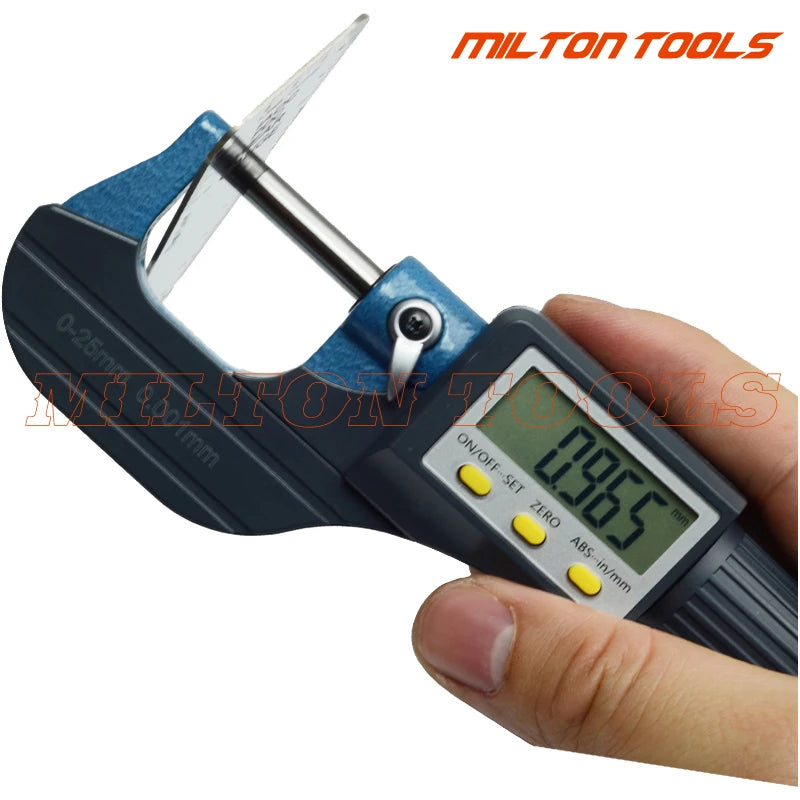 IP54 0.001mm Electronic Outside Micrometer 0-25mm Digital Micrometer Caliper Gauge Meter Micrometer Carbide Tip Measure Tools