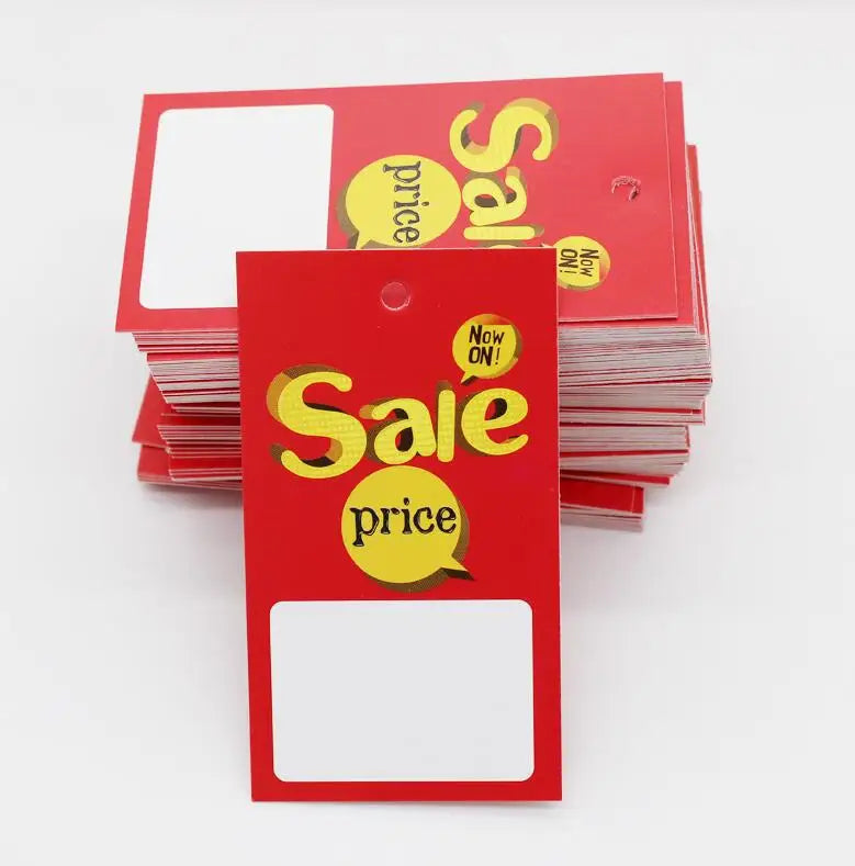 Free Shipping Sale Price Tag/Blank Hang Tag/Clothing Paper Tag/Custom Garment Printed Tag/Clothing Label/Sale Label 200 Pcs