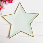 8Pcs Star Paper Plates Party Decoration Disposable Tableware for Dinner Cakes Birthday Wedding Party Supplies