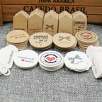 various paper gift hang tag 100pcs per lot thank you kraft gift packing tag handmade with love products price tag