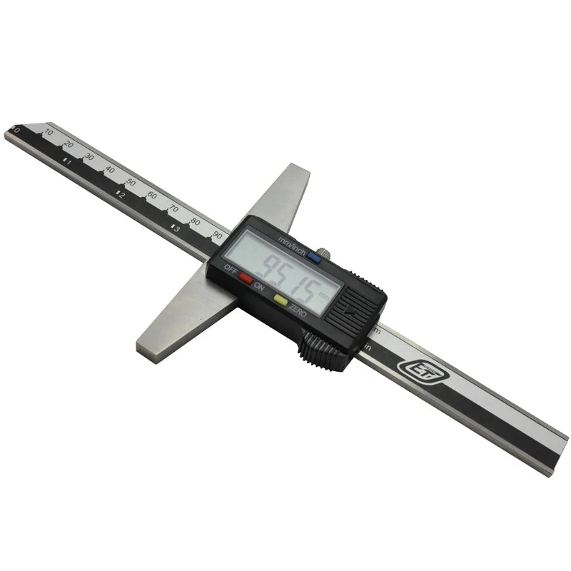 0-150mm 6" Stainless Steel Metric Imperial Digital Depth Vernier Caliper Micrometer  Electric Digital Depth Gauge