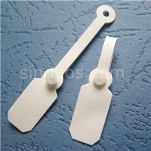 Jewelry Price Tag White PVC Snap Lock, gift packaging label plastic DIY vinyl button fastener bracelet earrings handy ring tags
