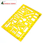 plastic Chemical Templates Physical Chemistry Instruments drawing design ruler for students Flexible JSH4354
