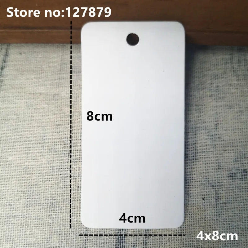 100PCS Multi Sizes Kraft Paper Labels DIY Crafts Packaging Blank Hang Tag Gift Wedding/Birthday Party Candy Boxes Price Tags