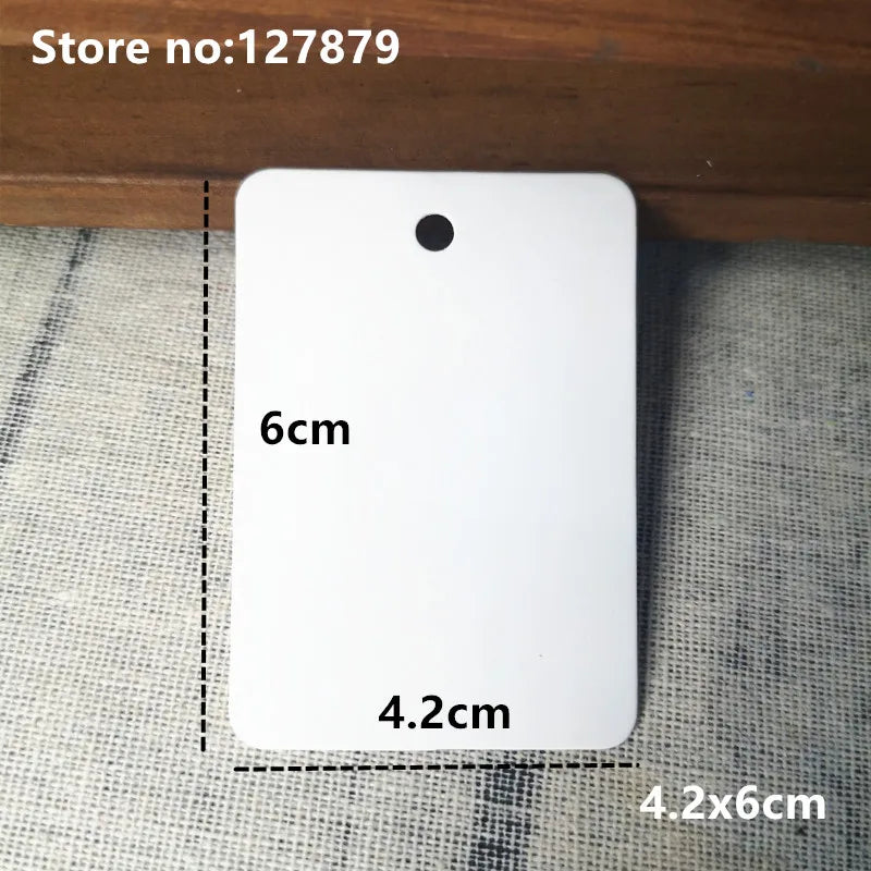 100PCS Multi Sizes Kraft Paper Labels DIY Crafts Packaging Blank Hang Tag Gift Wedding/Birthday Party Candy Boxes Price Tags