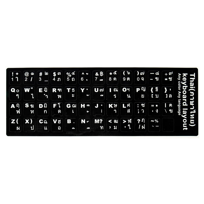 Keyboard Skin Fashion Keyboard Key Sticker Label Many Language Russian Arabic Spanish German French for 10-17 Inch Laptop