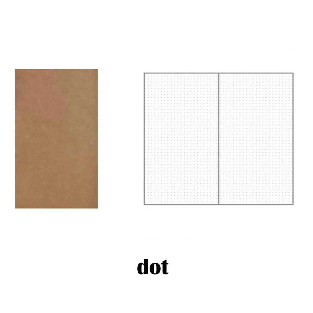 1PC Refillable Paper Traveler's Notebook Filler Papers Journal Dairy Inserts Refill leather notebook blank line kraft