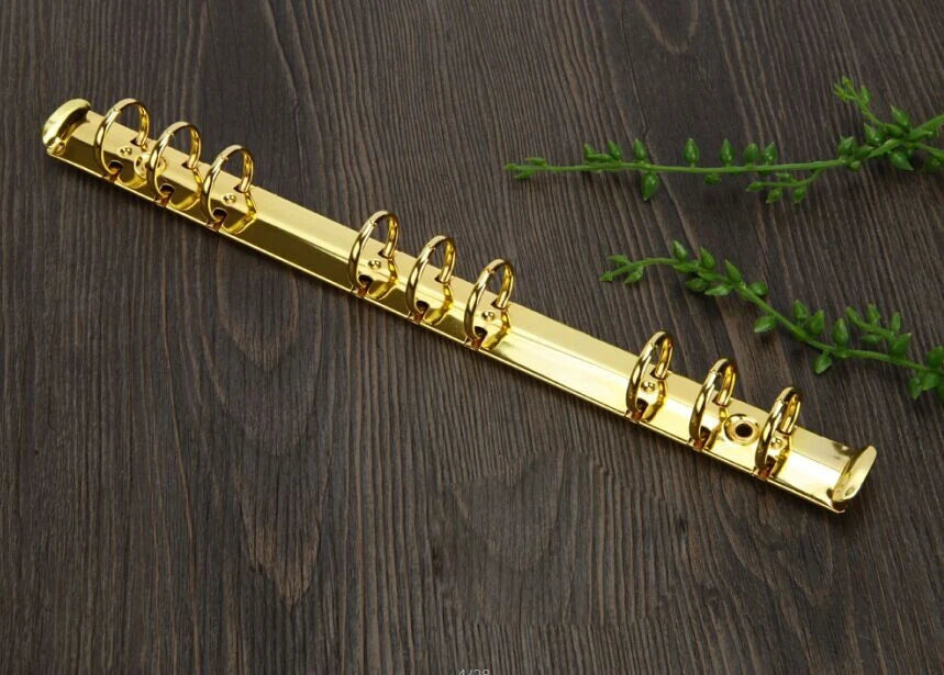 10 Pieces DIY journal notebook mechanical, 6 ring mechanism, A4 B5 A5 A6 A7 binder clip gold silver bronze black