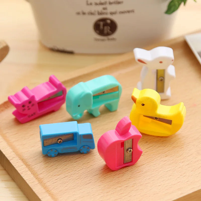 30 Pcs Candy Coloring Reel Pencil Sharpener Turn Pencil Knife Student Learning Supplies Gifts Stationery Wholesale