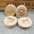 various paper gift hang tag 100pcs per lot thank you kraft gift packing tag handmade with love products price tag