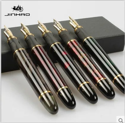 Jinhao X450 Classics Thick Body 1.0mm Bend Nib Calligraphy Pen High Quality Metal Fountain Pen Luxury Ink Gift Pens for Writing
