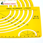 Large oval template big ellipse drawing ruler plastic Semi-elliptical templates for students Flexible JSH4352