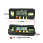 150mm 100mm 360 deg mini digital protractor Angle Finder inclinometer electronic level with magnetic bottom angle measuring tool