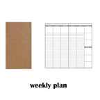 1PC Refillable Paper Traveler's Notebook Filler Papers Journal Dairy Inserts Refill leather notebook blank line kraft