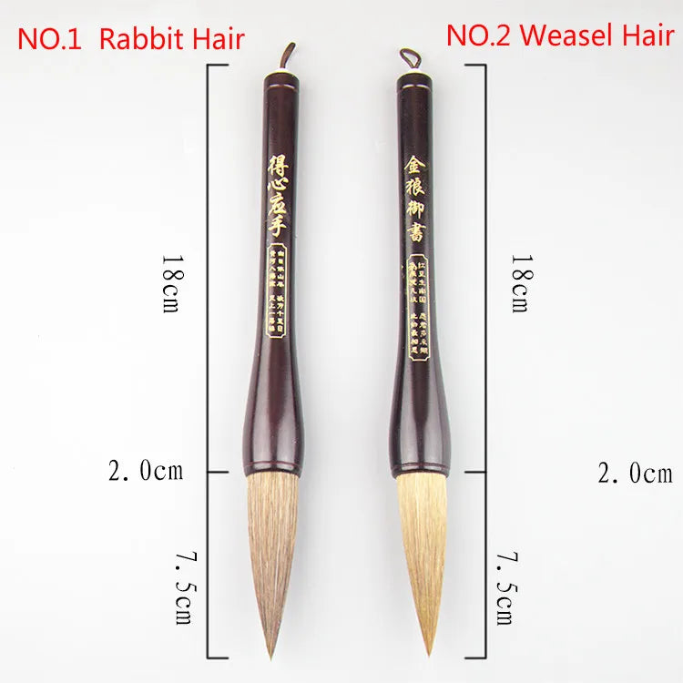 Authentic Chinese Traditional Calligraphy Brush Pen Hopper-shaped Brushes for Couplets Rabbit Mixed Hair Chinese Painting Brush