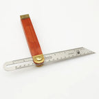 Angle Rulers Gauges Tri Square Sliding T-Bevel with Wooden Handle Level Measuring Tool Wooden Marking Gauge Protractor