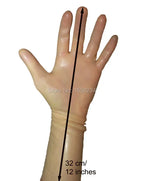 Latex Gloves Transparent Rubber Short LATEX gloves Size M cosplay gloves