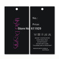 Free Shipping Custom Clothes Paper Hang Tag, Price Tag, Clothing Tag