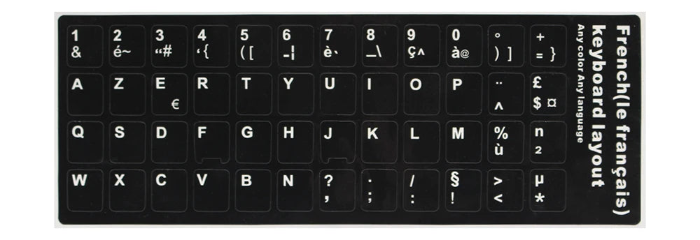 Keyboard Skin Fashion Keyboard Key Sticker Label Many Language Russian Arabic Spanish German French for 10-17 Inch Laptop
