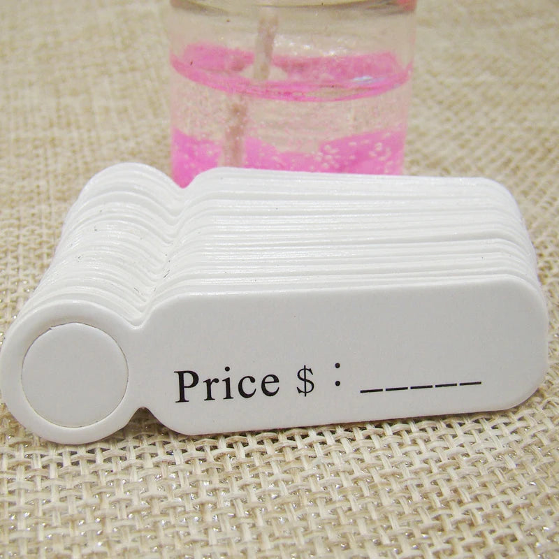 5*1.3cm cute shape kraft paper blank price label tag 100pcs +100pcs hemp string for production price tag description