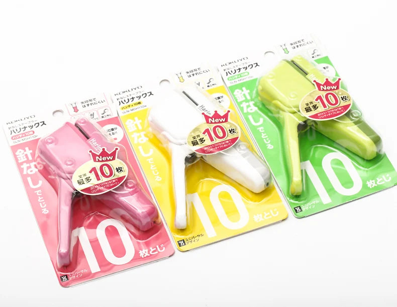 Japan KOKUYO Harinacs Staple-Free Stapler Large Creative Staple-less Manual Stapler Office Stationery Safe Easy Use