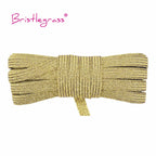 BRISTLEGRASS 2 5 10 Yard 1/4" 6mm Flat Skinny Elastic Cord Glitter Latex Rubber Band Rope Notebook Earloop Dress DIY Sewing Trim