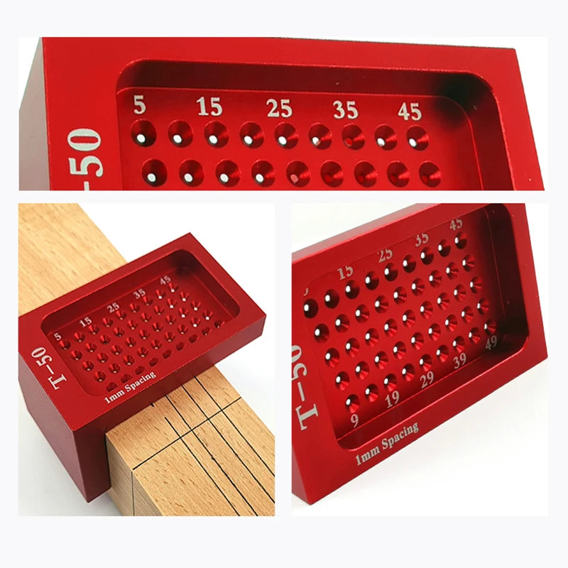160/200mm Square T-type Scriber Mark Measurement Aluminum Alloy Precision Cross-Calibration Ruler Woodworking Tools