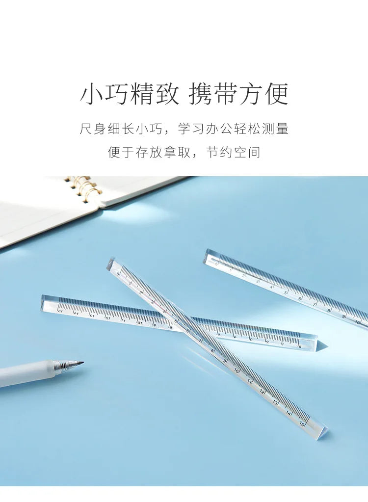 Transparent Triangle Ruler 15 Cm Kawaii Accessories Stationery School Supplies Student Rulers