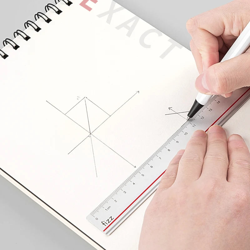 Youpin 4 in 1 Fizz Metal Ruler Stationery Set Aluminum Alloy Multifunctional Combination Ruler Ruler Triangle Protractor Drawing