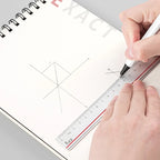 Youpin 4 in 1 Fizz Metal Ruler Stationery Set Aluminum Alloy Multifunctional Combination Ruler Ruler Triangle Protractor Drawing