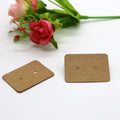 50pcs Earring Cards Packaging 2.5x3.5cm Ear Studs Display Card Cardboard Blank Kraft Paper Price Tag