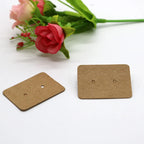 50pcs Earring Cards Packaging 2.5x3.5cm Ear Studs Display Card Cardboard Blank Kraft Paper Price Tag