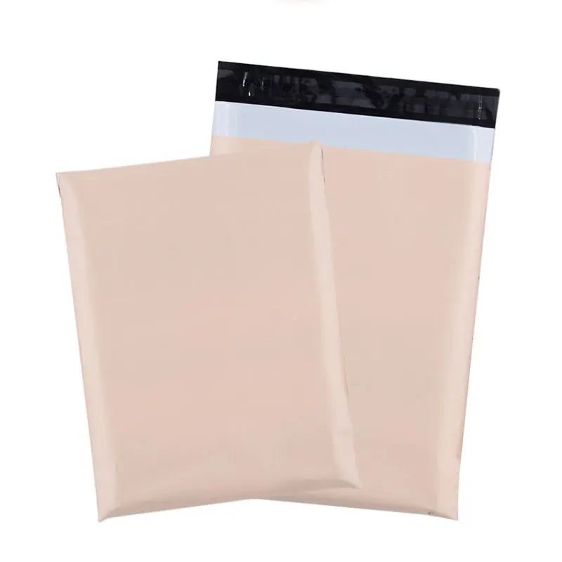 INPLUSTOP 20Pcs Poly Biodegradable Express Courier Bag Apricot Thicken Mailer Clothes Gifts Bag Eco-Friendly Mailing Postal Bags