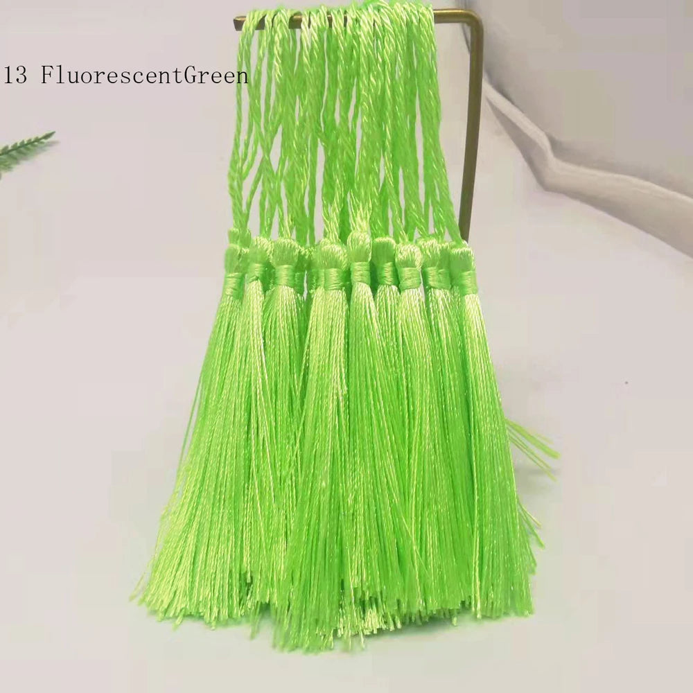 100pcs/lot 13cm Tassel Silk Fringe Silky Floss Bookmark Tassels Mini Tassels For DIY Craft Jewelry Making Souvenir Bookmarks