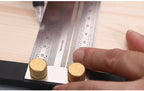 Precision Marking T-Rule, Stainless Steel T Type Hole Ruler Scribing Gauge Marking Measuring Tool Woodwork  200mm/300mm/400mm