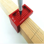 TS-3 Square Hole ruler Woodworking T-type Scribe Mark Measurement Tool Aluminum Alloy Precision Cross-calibration Ruler