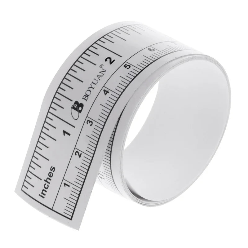1Pc 90/151cm Self Adhesive Metric Measure Tape Vinyl Silver Ruler For Sewing Machine Sticker