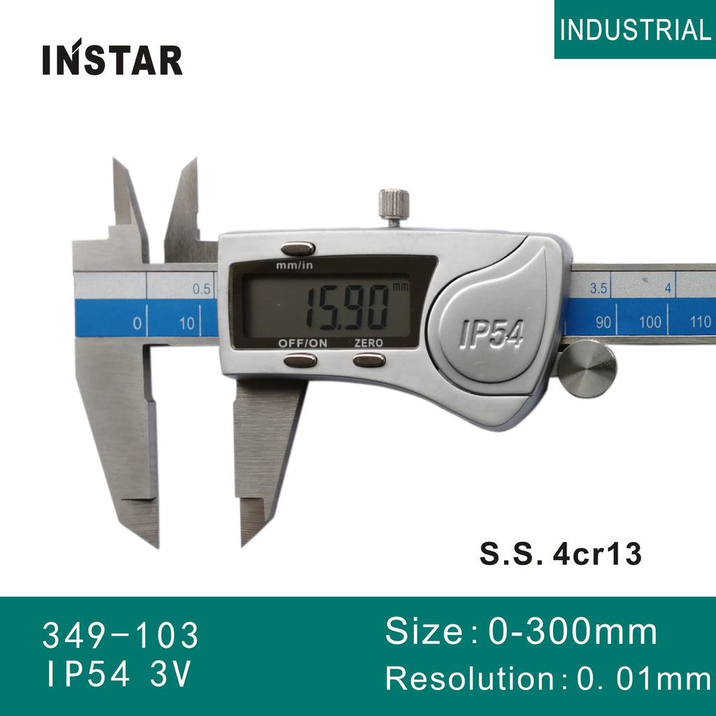 INSTAR Electronic Vernier Caliper IP67 Absolute Origin Coolant Proof 0-150mm/6" High Accuracy IP54 Digital Caliper 200mm 0.01mm