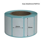20x10mm Shipping Labels- 700 barcode sticker Per Roll Strongest & THICKEST - Thermal Postage BPA Free, Supermarket Blank Sticker