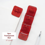 5pcs Candy Mini Square Clips Transparent & Solid Color Page Holder Paper Clip for Memo File Magazine Household A6794