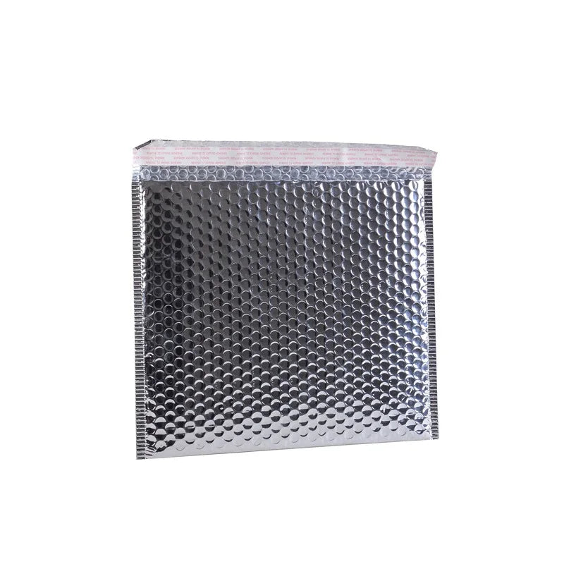 50Pcs/Lot 11x13cm Sliver Aluminum Bubble Shipping Bag Padded Envelopes Bubble Mailer Bag Aluminum Foil Gift Bag Packing Wrap