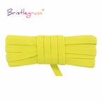 BRISTLEGRASS 2 5 10 Yard Flat Skinny Elastic Cord 1/4" 6mm Latex Rubber Bands Stretch String Notebook Ear Loop Dress Sewing Trim