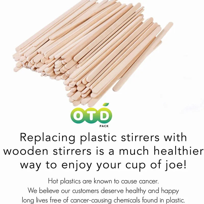 Individually Paper Wrapped Wooden Coffee Stirrers Disposable Wood Sticks for Coffee/Tea/Hot Beverage/Hot Chocolate/Cold Drinks